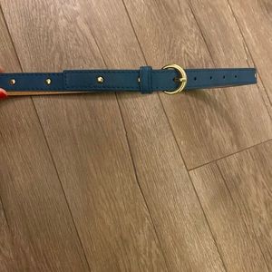 NEW Blue belt with golden buckle- Size S